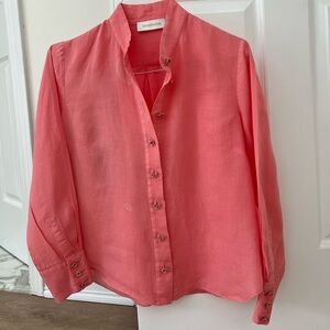 Zimmermann Peach pink color Collared Blouse